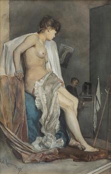 Robert Lundberg, "I ateljén" ("In the Studio").