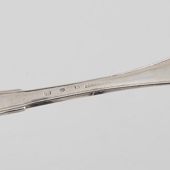 Matskedar, 12 st, silver, Sverige 1800-tal.