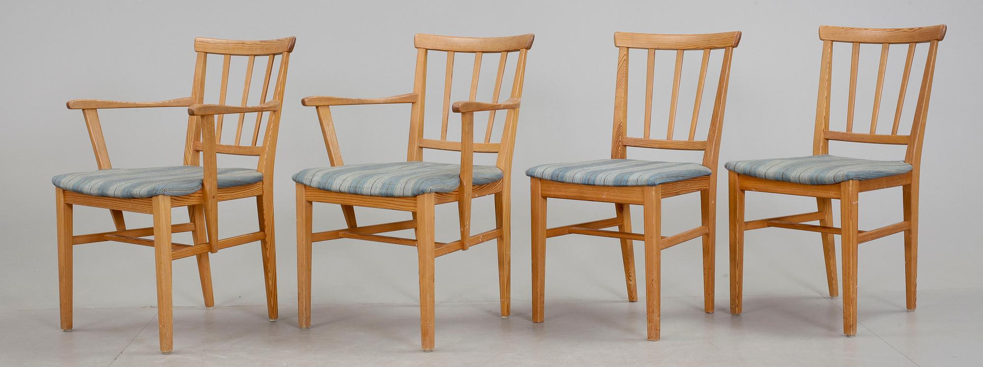 STOLAR, 2 + 2, stycken, Carl Malmsten, Waggeryds Möbelfabrik, 1900-tal.