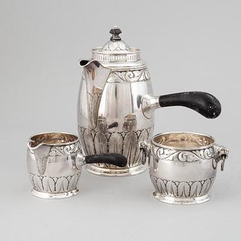 A 20th century silver coffee-set, Swedish import marks.