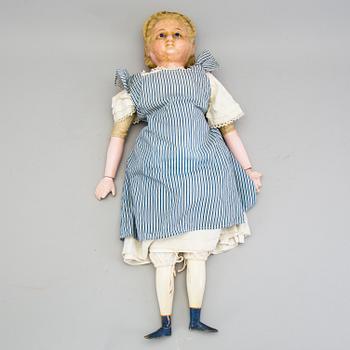 A Wax over papier Mache doll. "Alice in Wonderland". Second half of the 19th century.