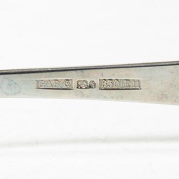 A Swedish silver cutlery, model 'Chippendale', including mark of Mema/GAB, Eskilstuna 2016 (31 pieces).