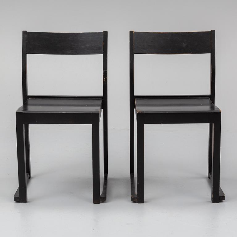 SVEN MARKELIUS, six 'Orkesterstolen' chairs, mid 20th Century.