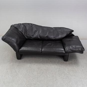 A Brühl & Sippold leather covered sofa, Germany.