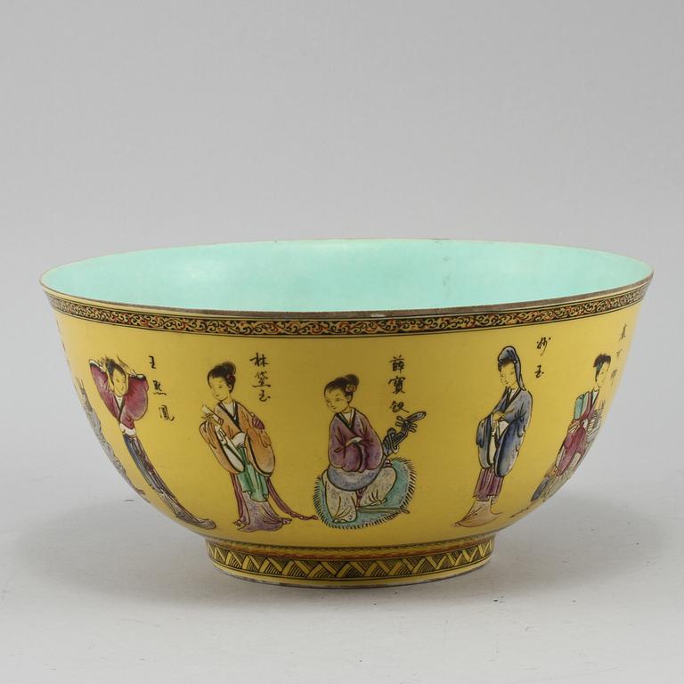 BÅLSKÅL, porslin, Kina, 1900-tal.