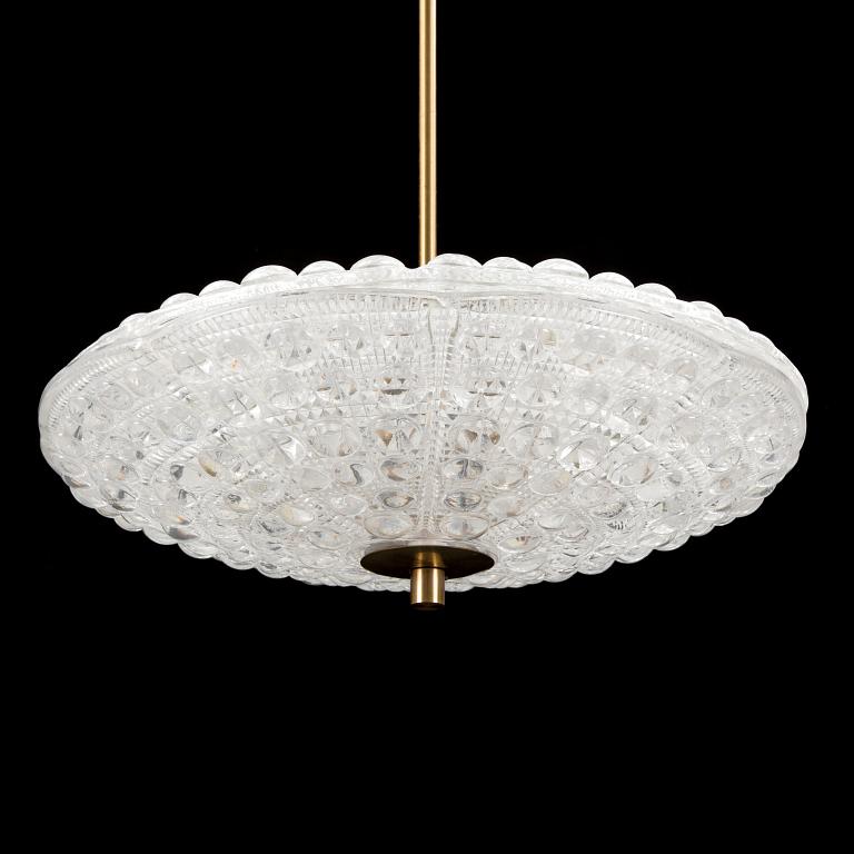 An Orrefors ceiling lamp, mid 20th century.