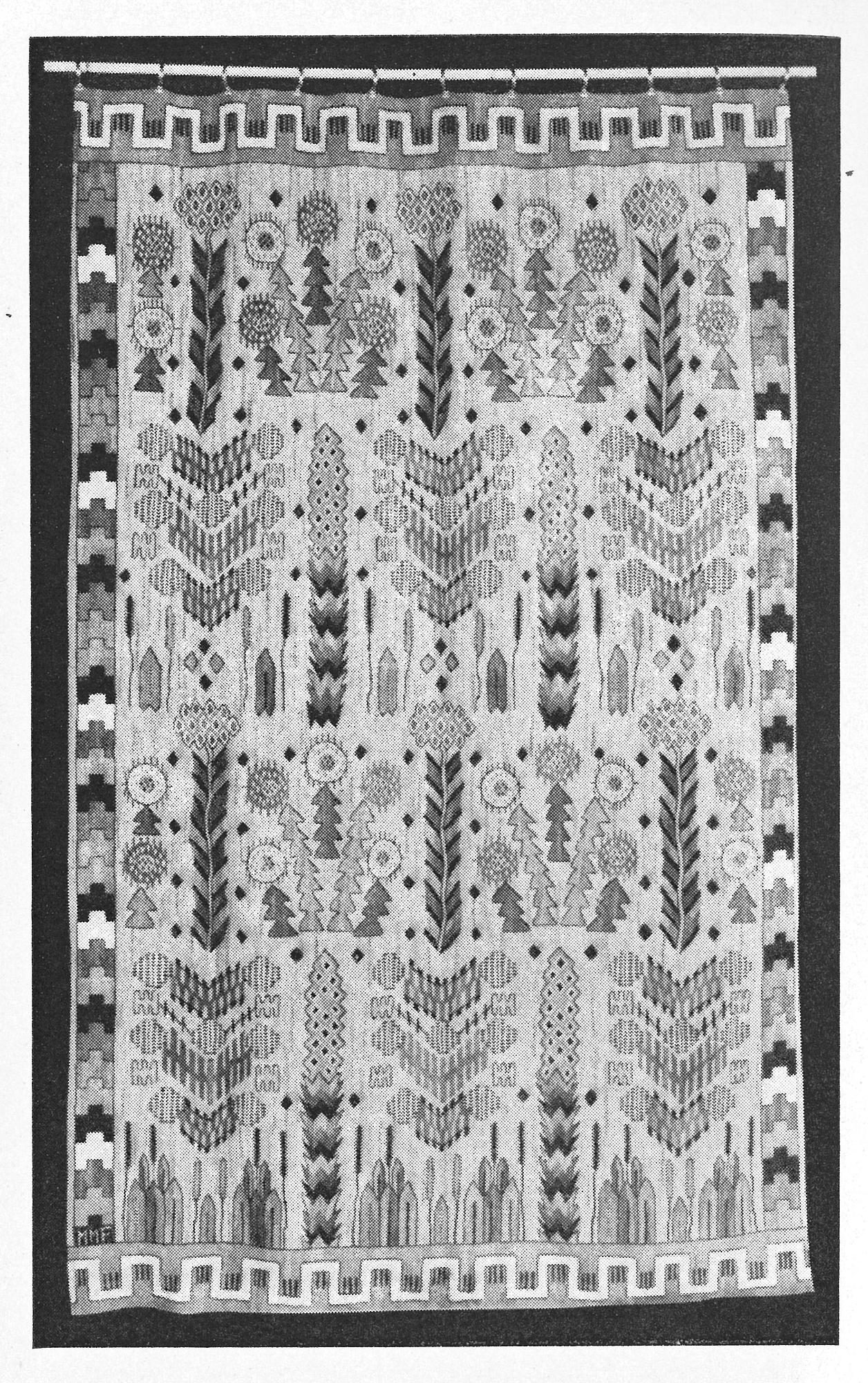 Märta Måås-Fjetterström, draperi, "Taraxacum", gobelängteknik, ca 250 x 155 cm, signerat MMF.