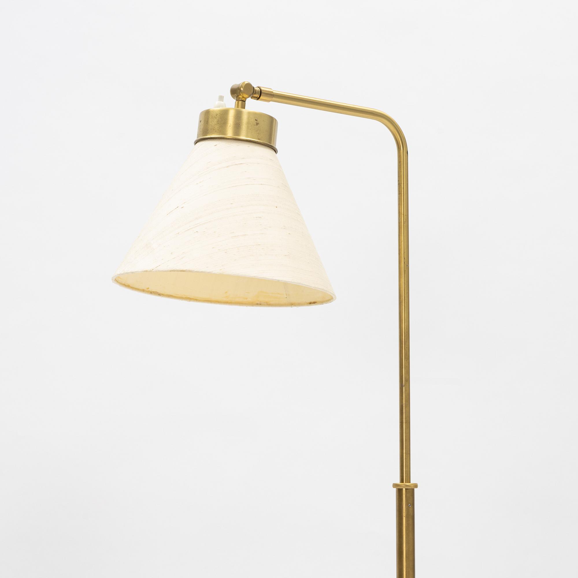 Josef Frank, a model 1842 brass floor light, Svenskt Tenn.