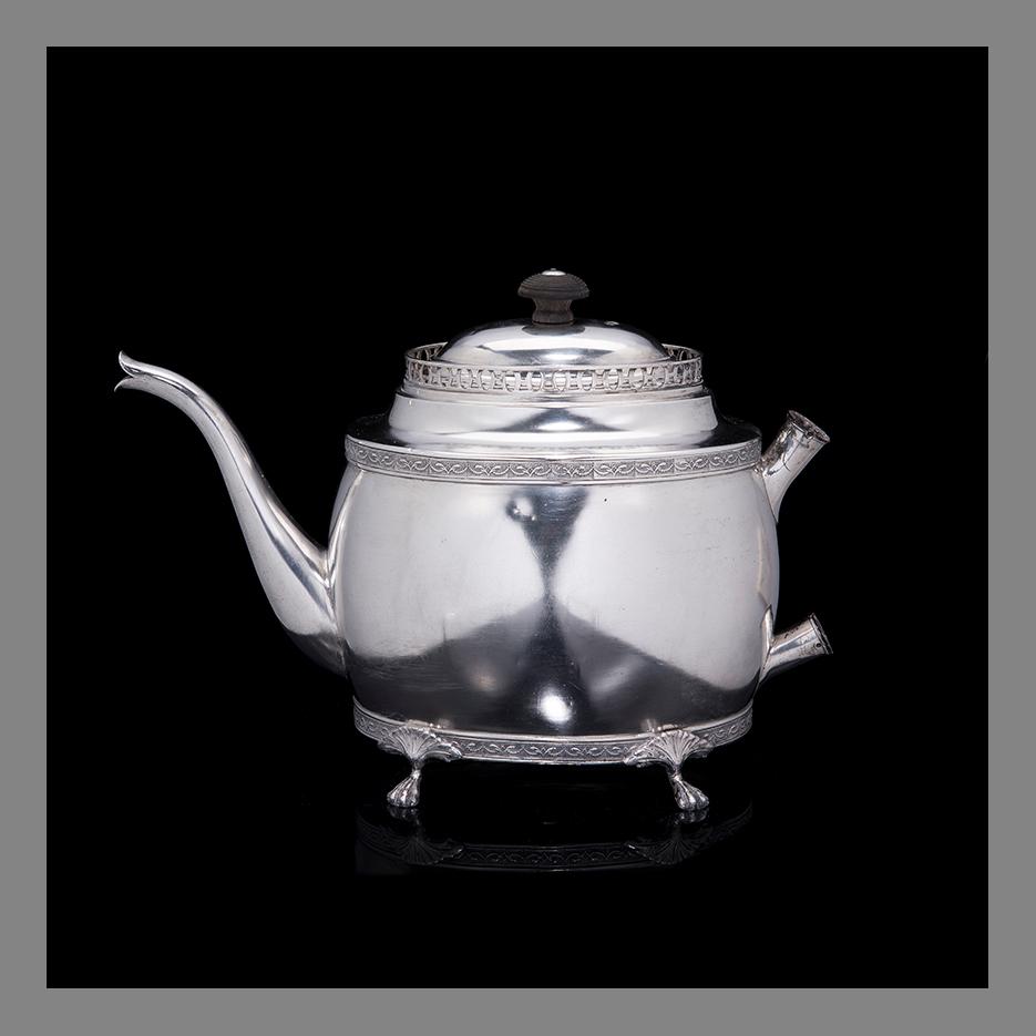 TEKANNA, silver. Anders Lundqvist, Stockholm 1819.
