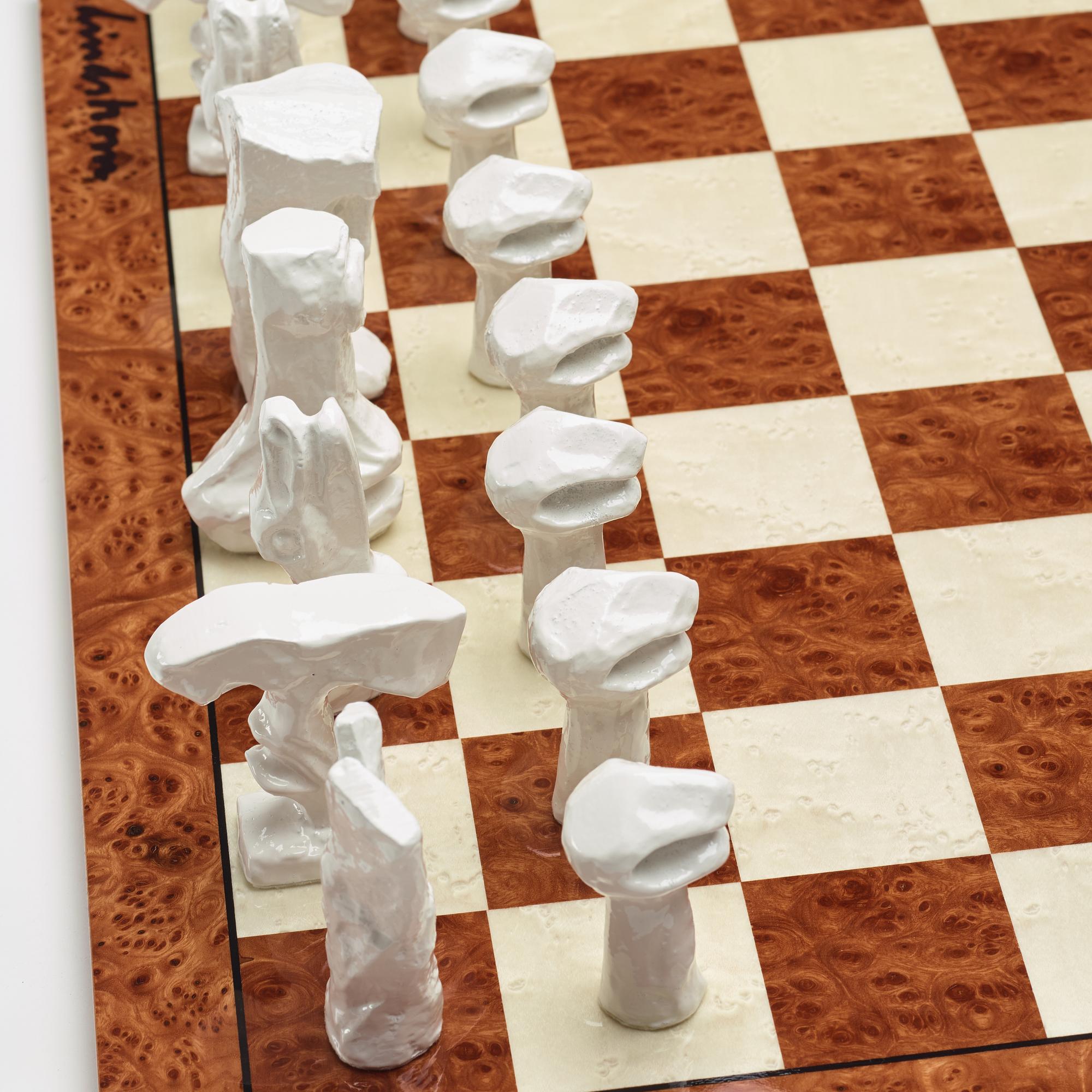 Bengt Lindström, chess game with chess pieces, executed around 1994-95.