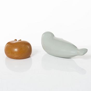 Lisa Larson, a set of six stoneware figurines, Gustavsberg.