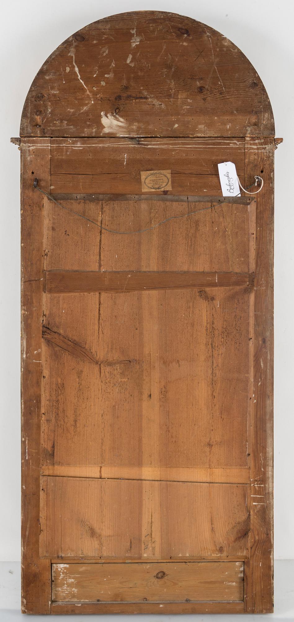 A first half of the 19th century mirror and console table by P G Bylander Göteborg.