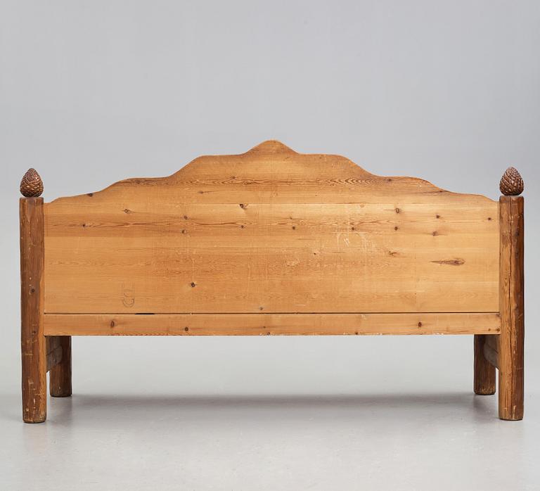 BRÖDERNA ERIKSSON (The Eriksson brothers), attributed to, a stained and carved sofa, Art Nouveau, Arvika Sweden ca 1910.