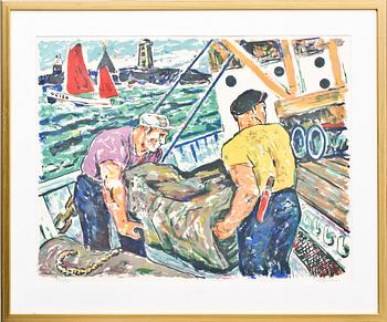 ALBIN AMELIN, färglitografi, 2 st, sign och numr 40/310.