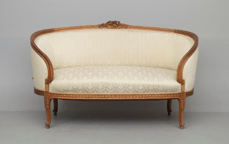 MÖBLEMANG, 8 delar, Louis XVI-stil, Frankrike 1900-talets början.