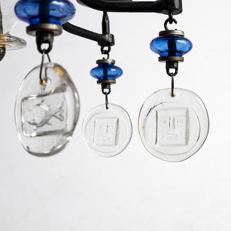 Erik Höglund, Chandelier, Boda Smide, second half of the 20th century.