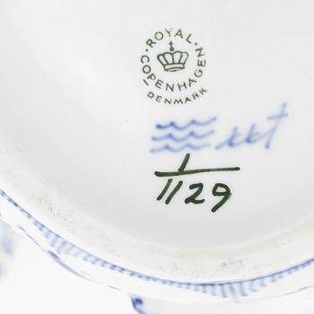 A coffee and dinner service, full lace "Musselmalet", Royal Copenhagen, Denmark.