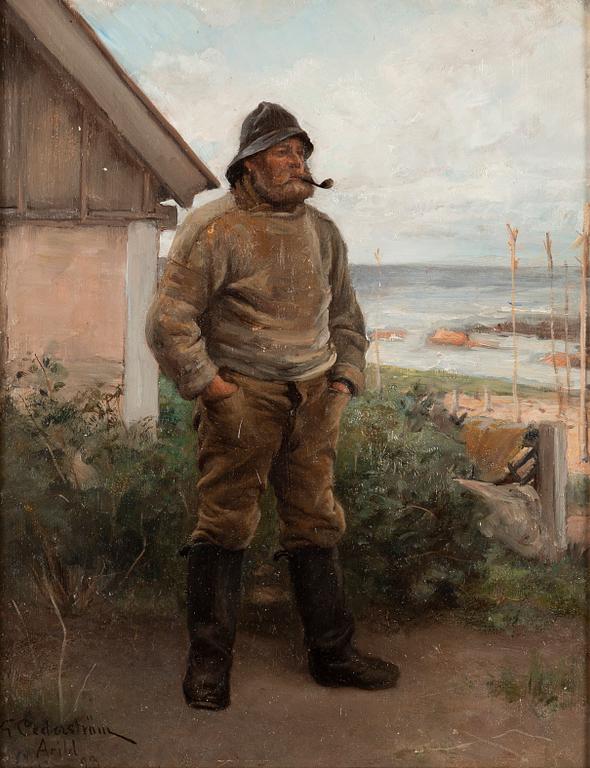 Gustaf Cederström, oil on panel, signed and dated -93.