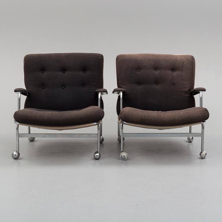 BRUNO MATHSSON, a pair of 'Karin' armchairs.