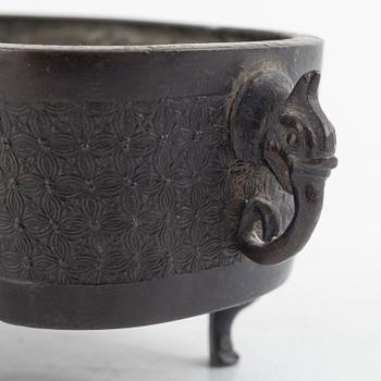 A bronze incense burner, China, Qingdynasty, 19th century.