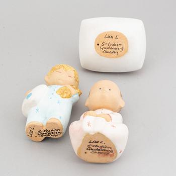 Lisa Larson, eight stoneware figurines, seven for K-Studion, Gustavsberg.