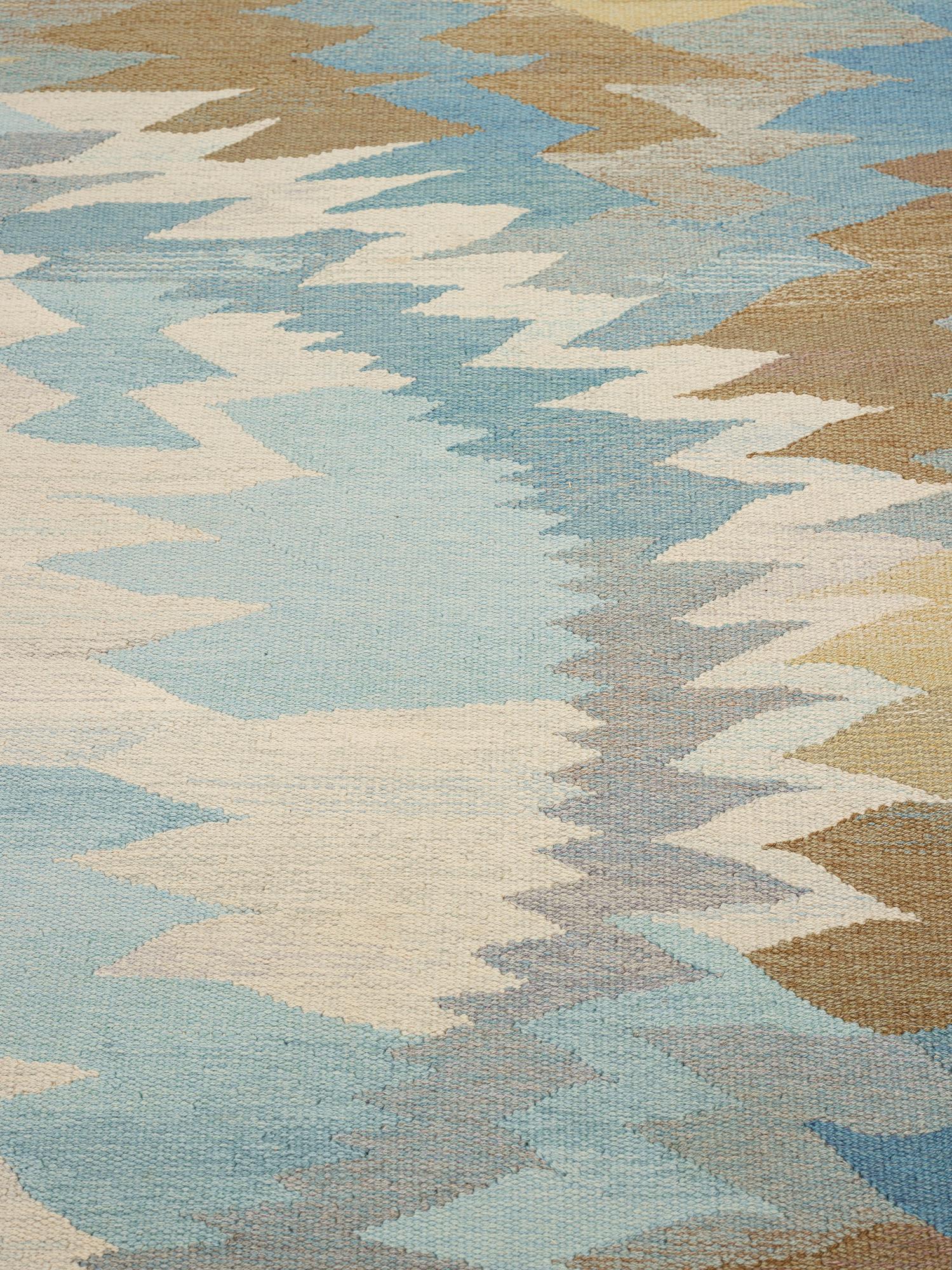 Barbro Nilsson, Matta, "Solfläckar", gobelängteknik, ca 287,5-289 x 207-208,5 cm, signerad AB MMF BN.