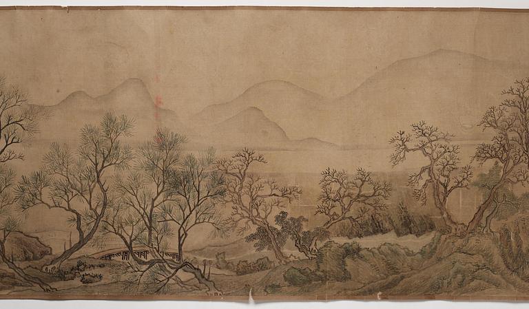 Yun Shouping (Nantian), attributed to, A Chinese scroll painting, attributed to Yun Shouping,  惲壽平; 1633 – 1690).