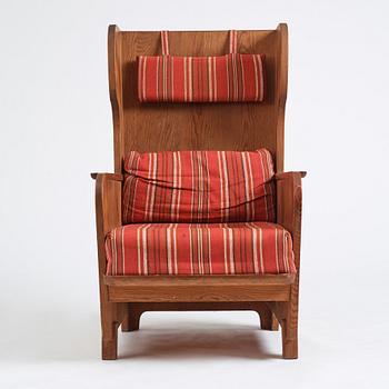 Axel Einar Hjorth, a stained pine "Lovö" armchair, Nordiska Kompaniet, Sweden 1930s.