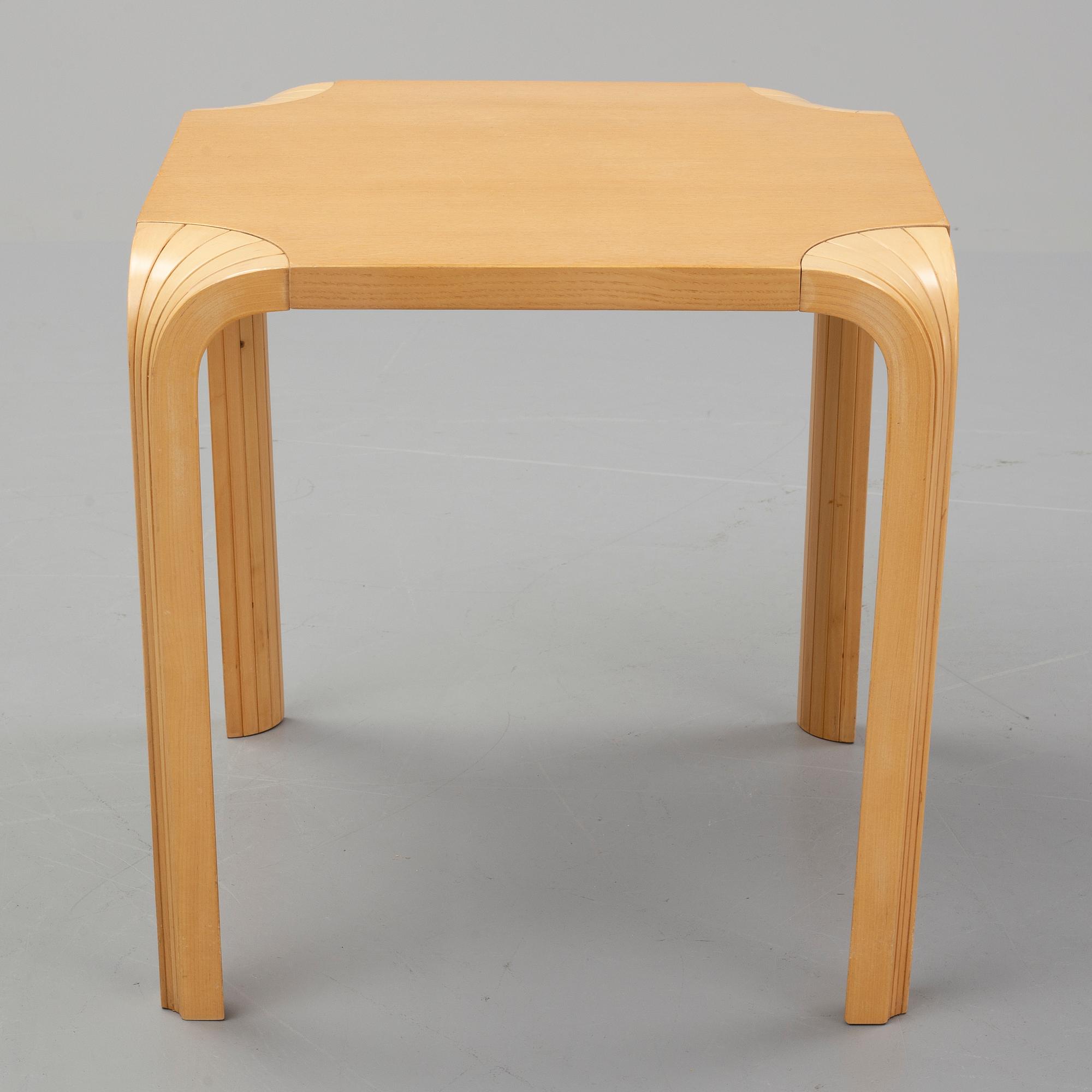 Alvar Aalto, model X601 stool, Artek, Finland.