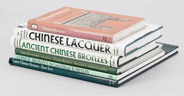 PARTI KINESISKA BRONSER OCH LACK LITTERATUR, 6 delar, bl a "Chinese lacquer", Sir Harry Garner, London 1979.