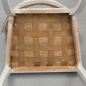 A pair of Swedish late Gustavian 1790's klismos chairs.
