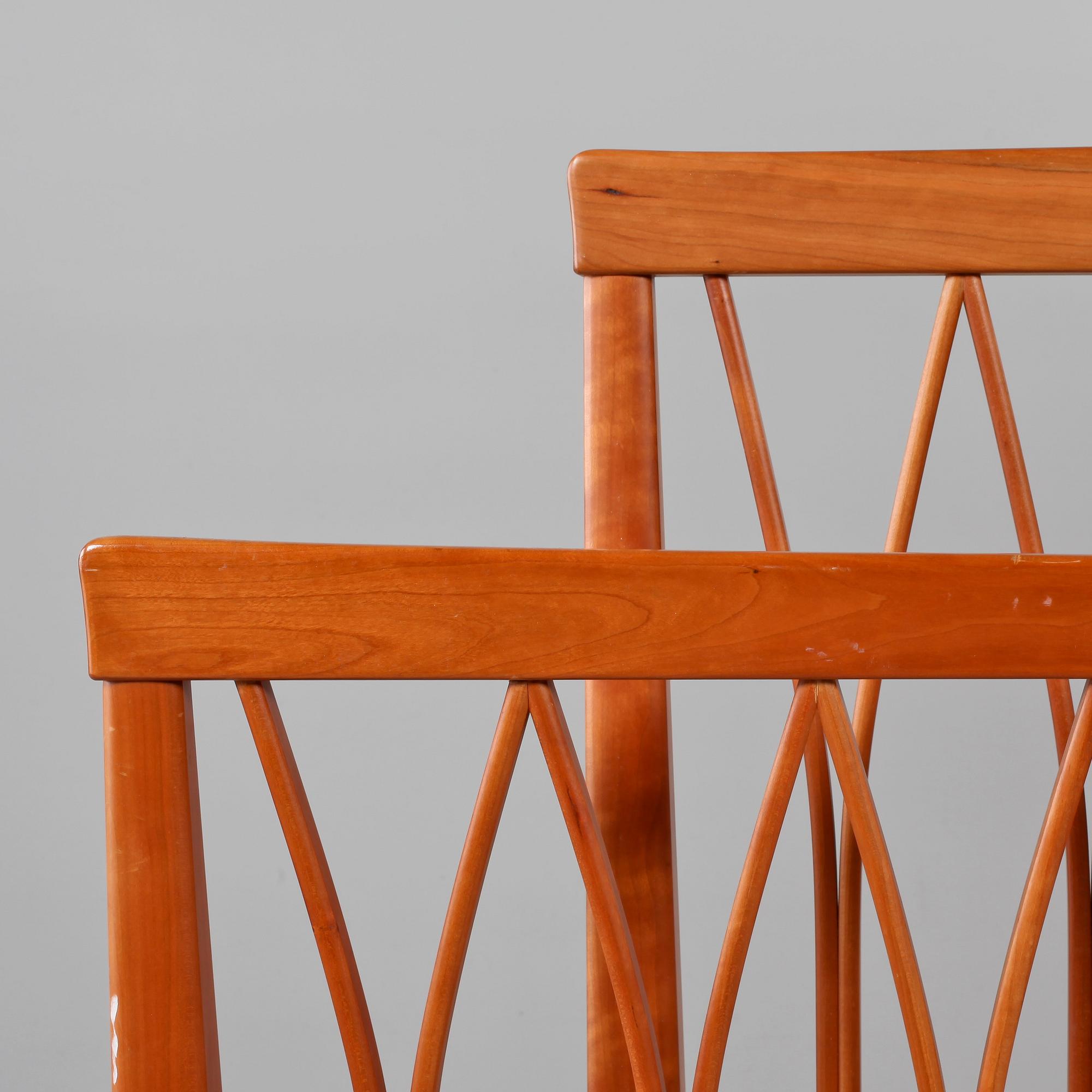 SÄNGGAVLAR, ett par, Carl Malmsten, Åfors Möbelfabrik, 1900-talets mitt.