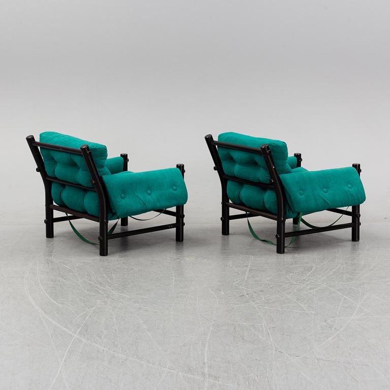 Sylve Stenqvist, a pair of 'Gille' armchairs, Artex Torgner, 1970's.