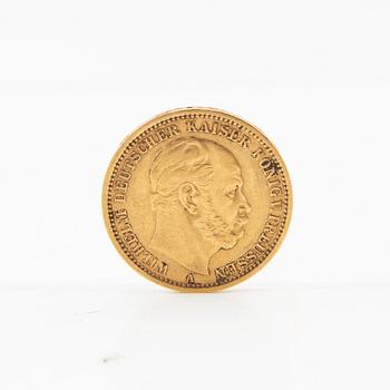 Gold coin 20 marks 1875 German Empire (Prussia) Wilhelm I.