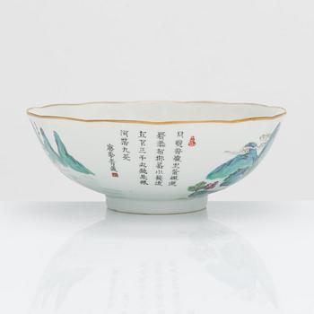 Skål, porslin, Kina, Qingdynastin, 1800-tal.