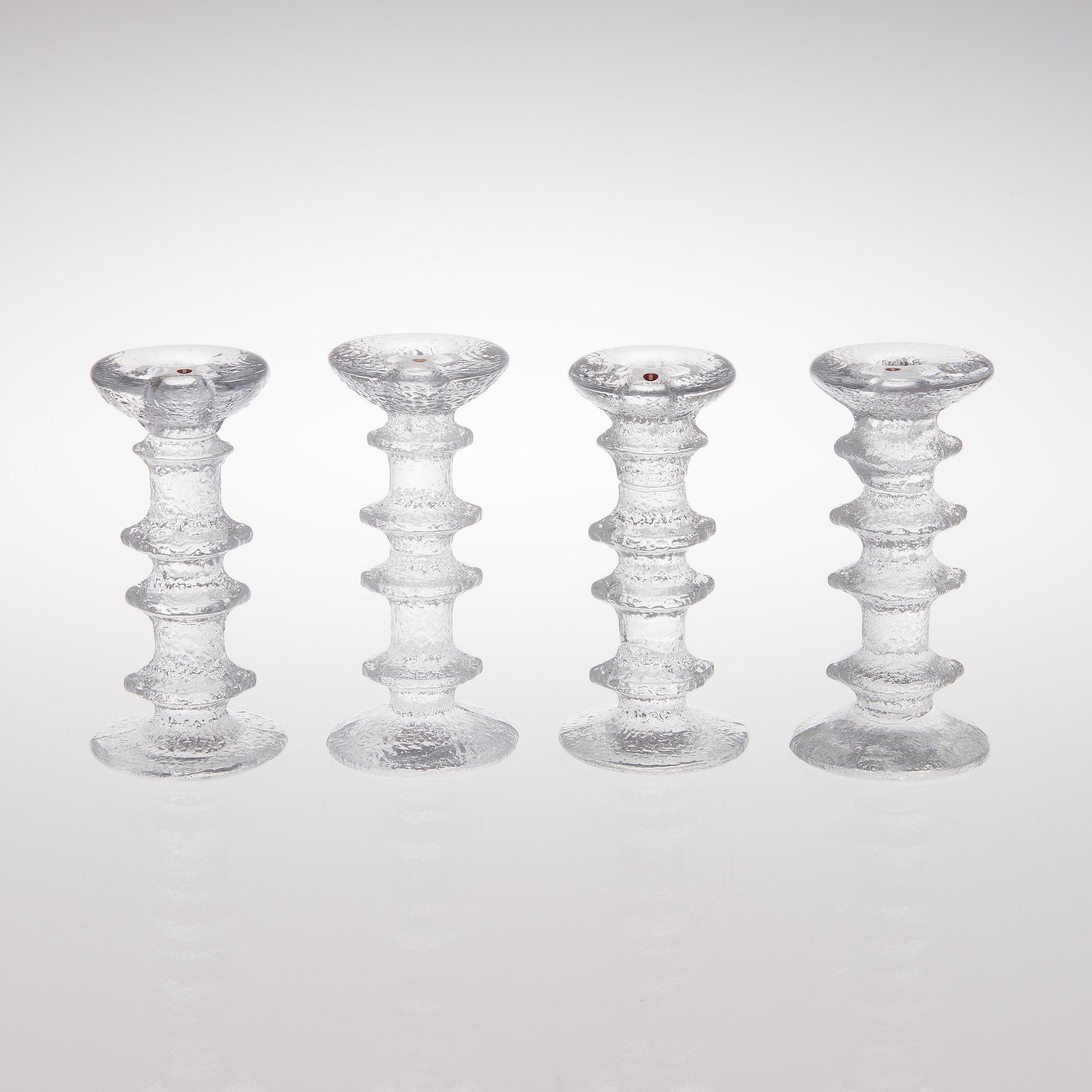 TIMO SARPANEVA, A SET OF TWENTY "Festivo" glass candlesticks. Iittala.