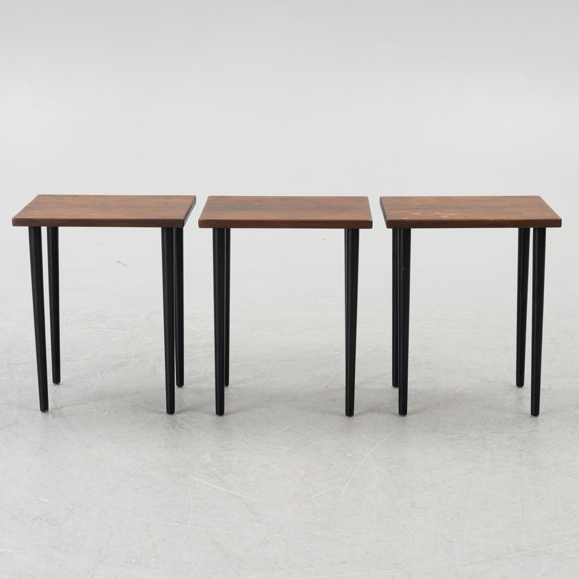 Kurt Østervig, a 4-piece nesting table, Jason, Denmark, 1950's/60's.
