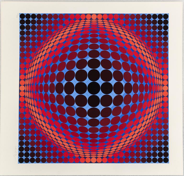 VICTOR VASARELY, färgserigrafier, 6 st, "Louisiana-mappen", signerade Vasarely och numrerade 202/275 med blyerts.