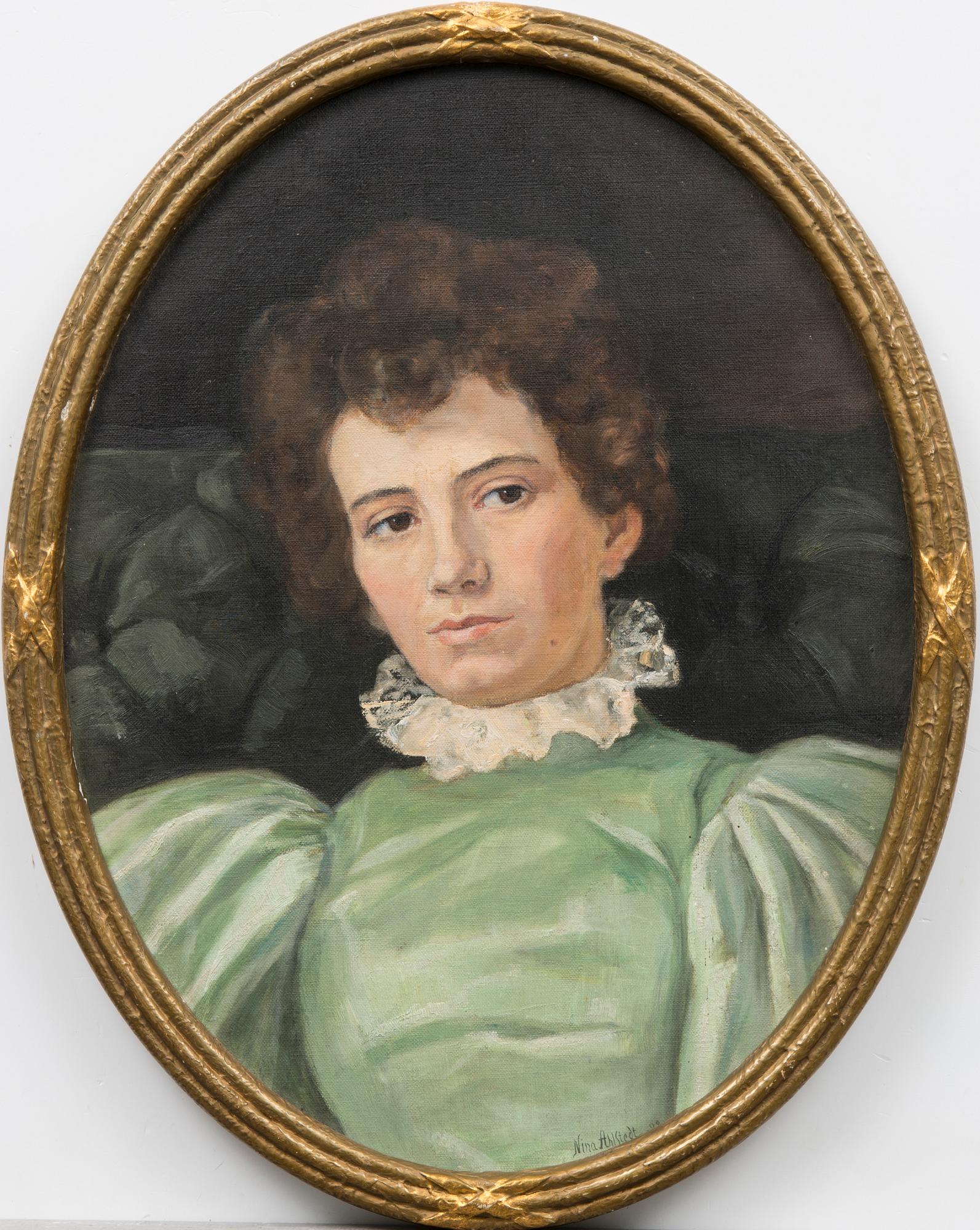 oil on canvas laid on board, signed Nina Ahlstedt and dated -98.