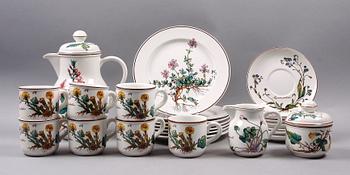 KAFFESERVIS, 17 delar, vitroporslin, "Botanica", Villeroy & Boch.