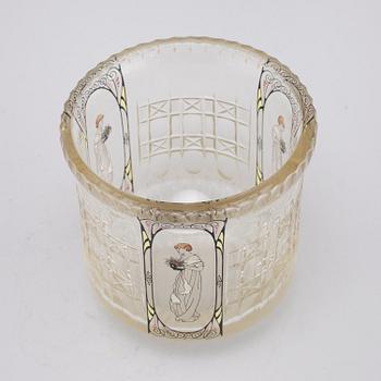 An art nouveau glass vase from early 20th century.