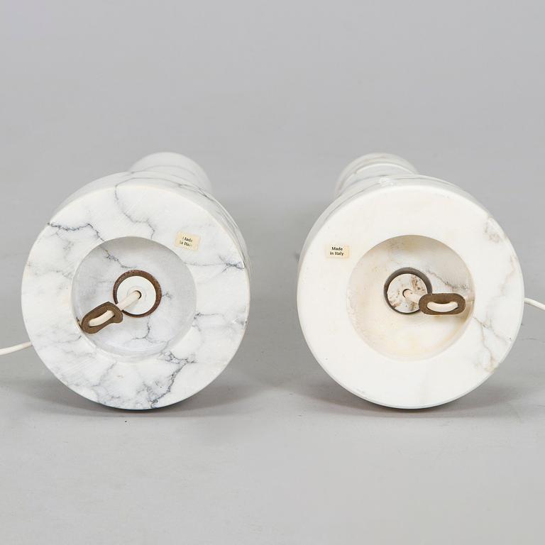 A pair of late 20th century table lamps, Italy.