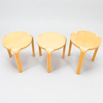 ALVAR AALTO, PALLAR, 3 st, modell X-600, Artek, 1990-talets slut.