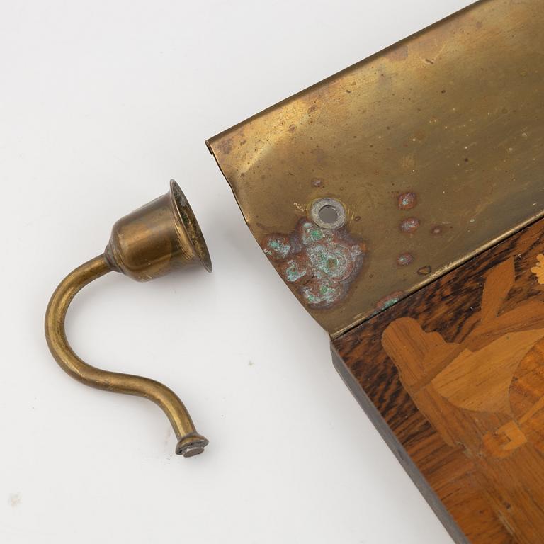 Vägglampetter, 3 st, Mjölby Intarsia, 1930-tal.