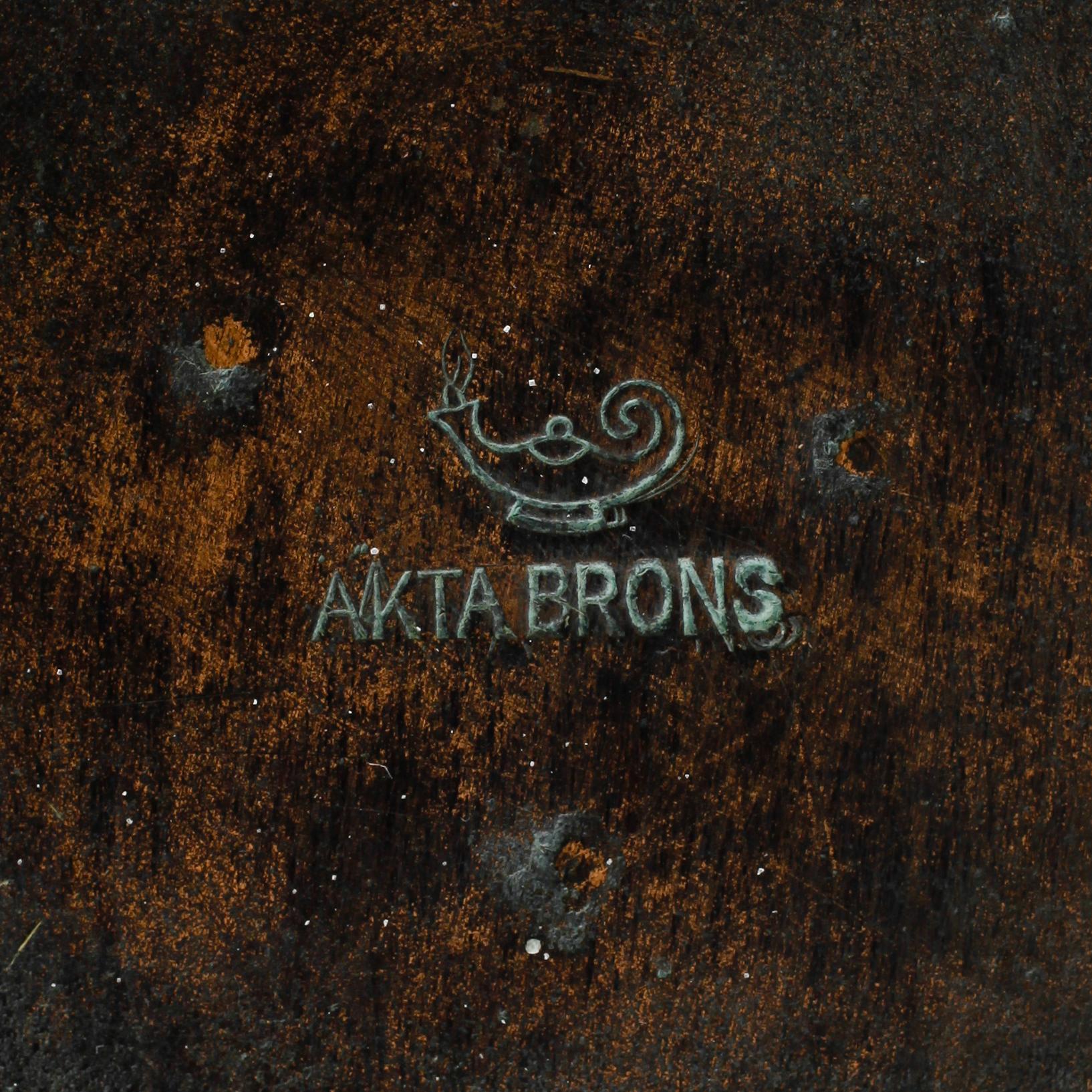 FAT, brons, Gunnar Nylund, monogramsignerad, 1900-talets mitt.