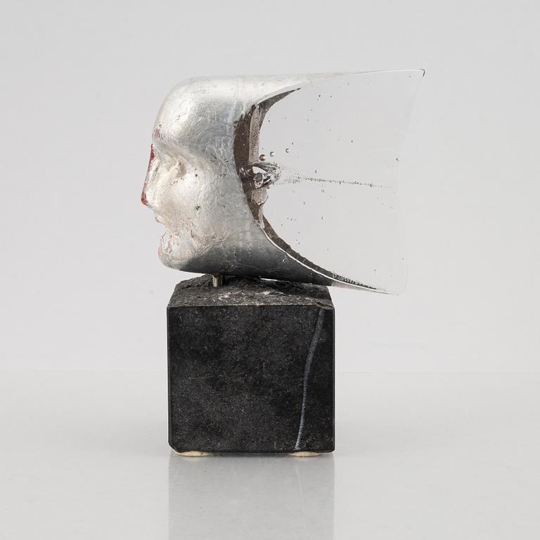 Bertil Vallien, a unique cast glass sculpture, 'Janus', Kosta Boda.