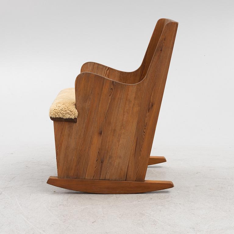 Axel Einar Hjorth, a "Lovö" rocking chair, Nordiska Kompaniet, Sweden, 1930's.