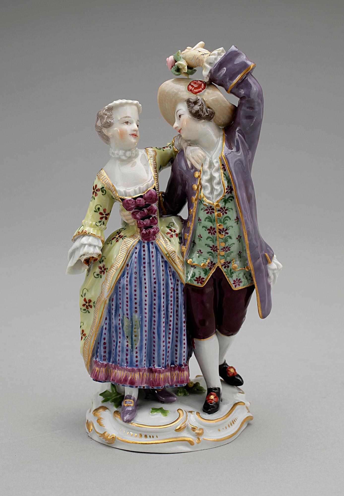 FIGURIN, porslin, Meissen, 1910.
