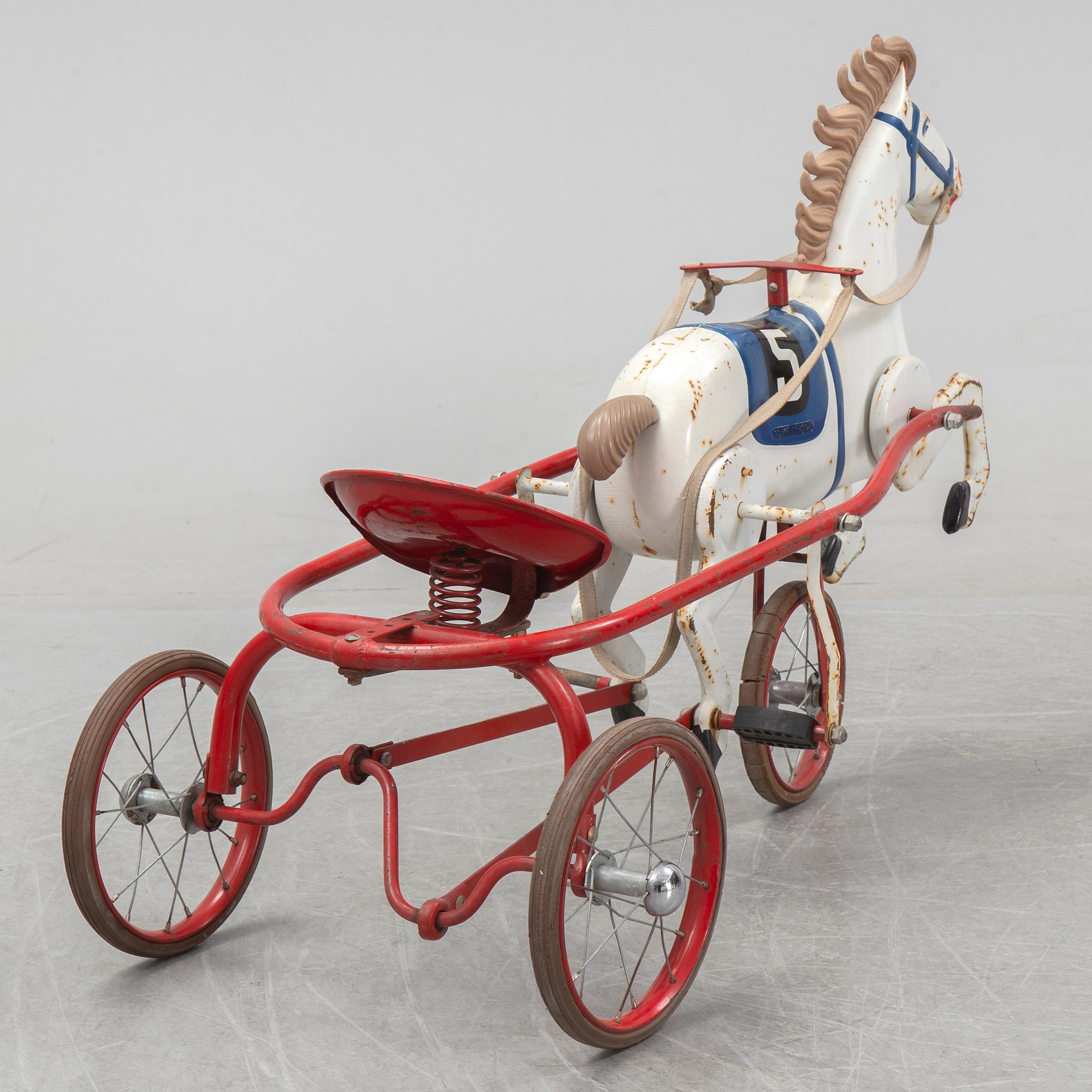 Leksakshäst/trampbil, 1900-talets mitt.