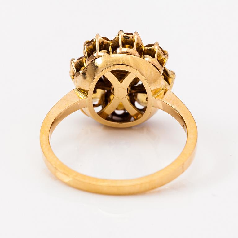 Torbjörn Tillander, A 14K gold jewellery suite with citrines. Helsinki 1981.
